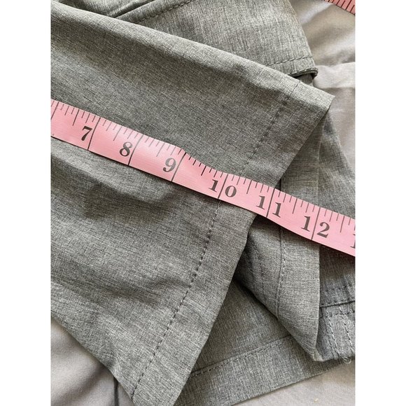 Iron Co Shorts Iron Co Mens Heather Gray Belted Stretch Performance